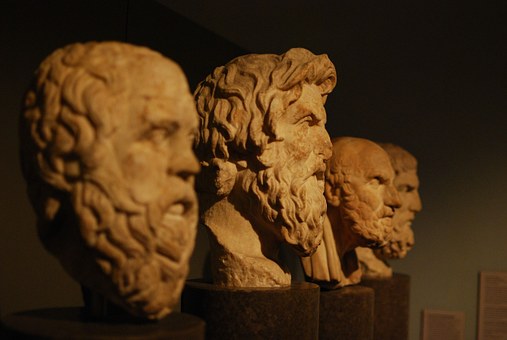 Busts of ancient Greek philosophers Busts of ancient Greek philosophers