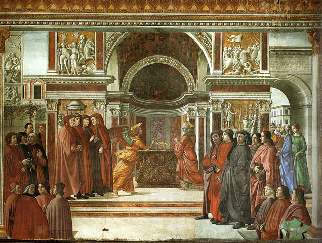 Florence, Cappella Tornabuoni: Annuncio dell'Angelo a Zaccaria Florence, Cappella Tornabuoni: Annuncio dell'Angelo a Zaccaria
