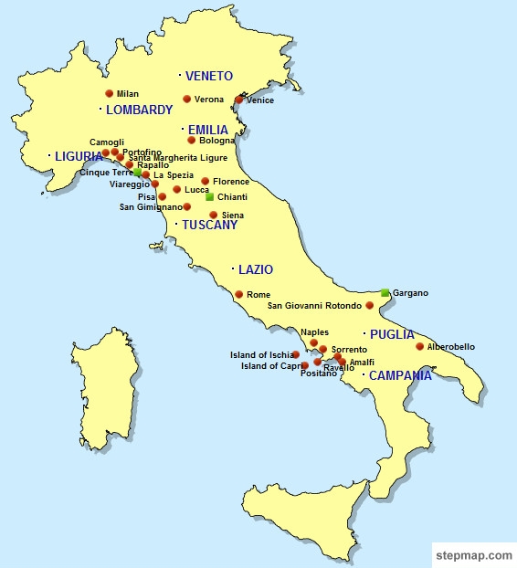 Map of Italy Map of Italy