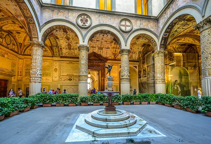 Florence - Michelozzo's Courtyard, Cortile di Michelozzo, in Palazzo Vecchio Florence - Michelozzo's Courtyard, Cortile di Michelozzo, in Palazzo Vecchio