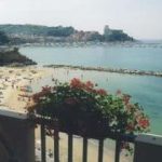 Lerici, Bay of La Spezia - Lerici Castle overlooking the beautiful Bay of Poets seen from Florida Hotel in Lerici