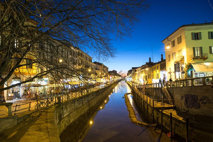 Milan - Navigli canals by night Milan - Navigli canals by night