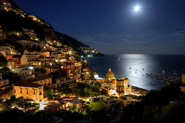 Positano, Amali Coast, by night Positano, Amali Coast, by night