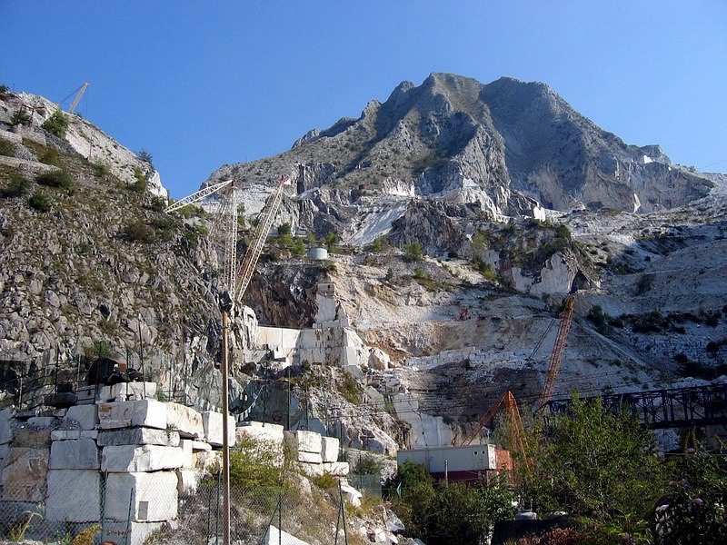 Apuan Alps marble mountain and quarry Apuan Alps marble mountain and quarry