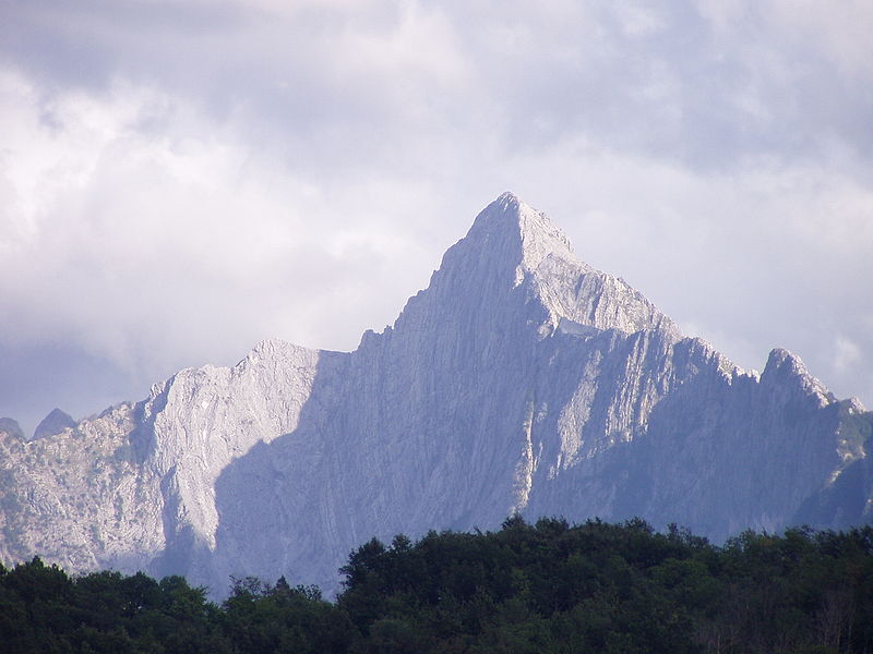 Pizzo d'Uccello mountain in the Apuan Alps Pizzo d'Uccello mountain in the Apuan Alps