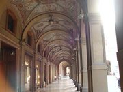 Bologna portici, or arcades, covered walkways with marble floors Bologna portici, or arcades, covered walkways with marble floors
