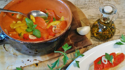 Peperonata, delicious pepper and tomato dish Peperonata, delicious pepper and tomato dish