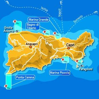 Island of Capri map Island of Capri map