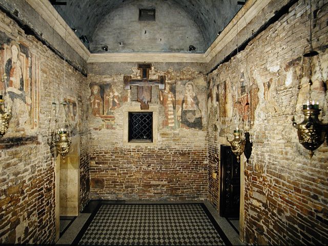 Holy House Three Walls inside Loreto Basilica Holy House Three Walls inside Loreto Basilica