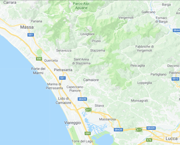 Pietrasanta map Pietrasanta map