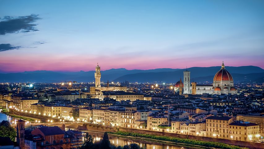 Florence skyline at sunset