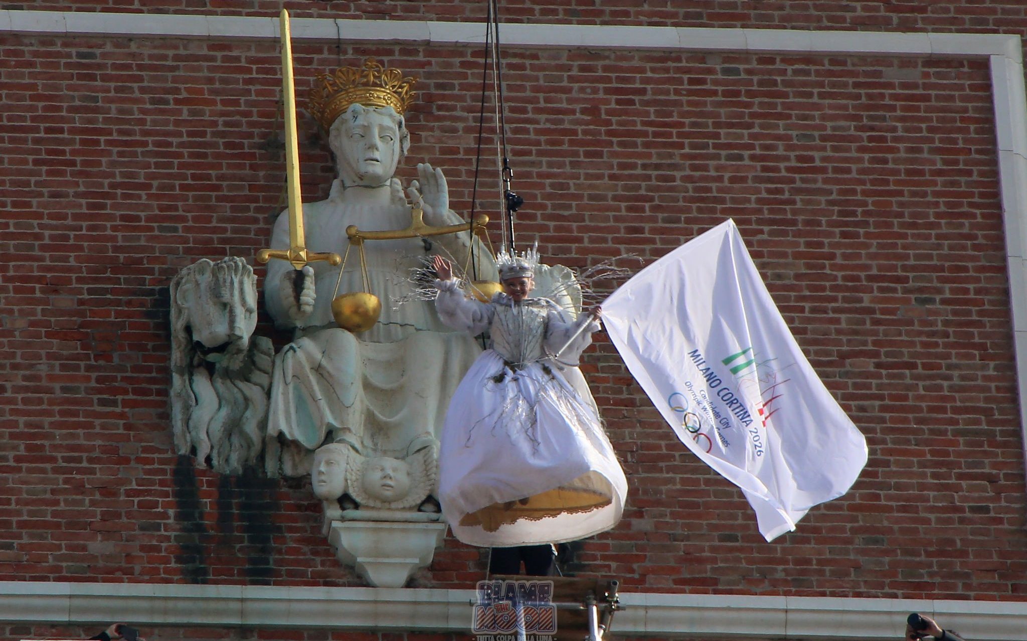 Venice Carnival Flight of the Eagle over St Mark's Square Venice Carnival Flight of the Eagle over St Mark's Square