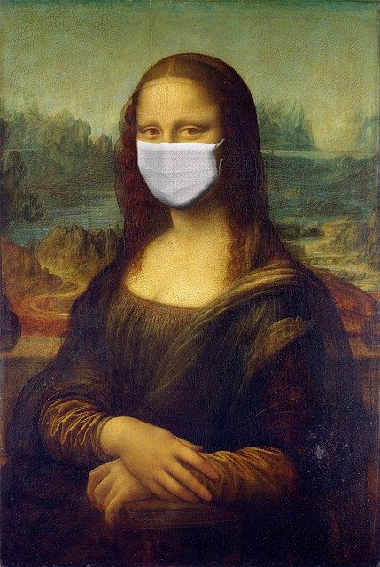 Monna Lisa with Coronavirus Mask Monna Lisa with Coronavirus Mask