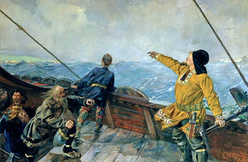 Leif Erikson, painting by Christian Krohg Leif Erikson, painting by Christian Krohg