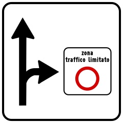 Italian traffic road sign indicating a ZTL Italian traffic road sign indicating a ZTL